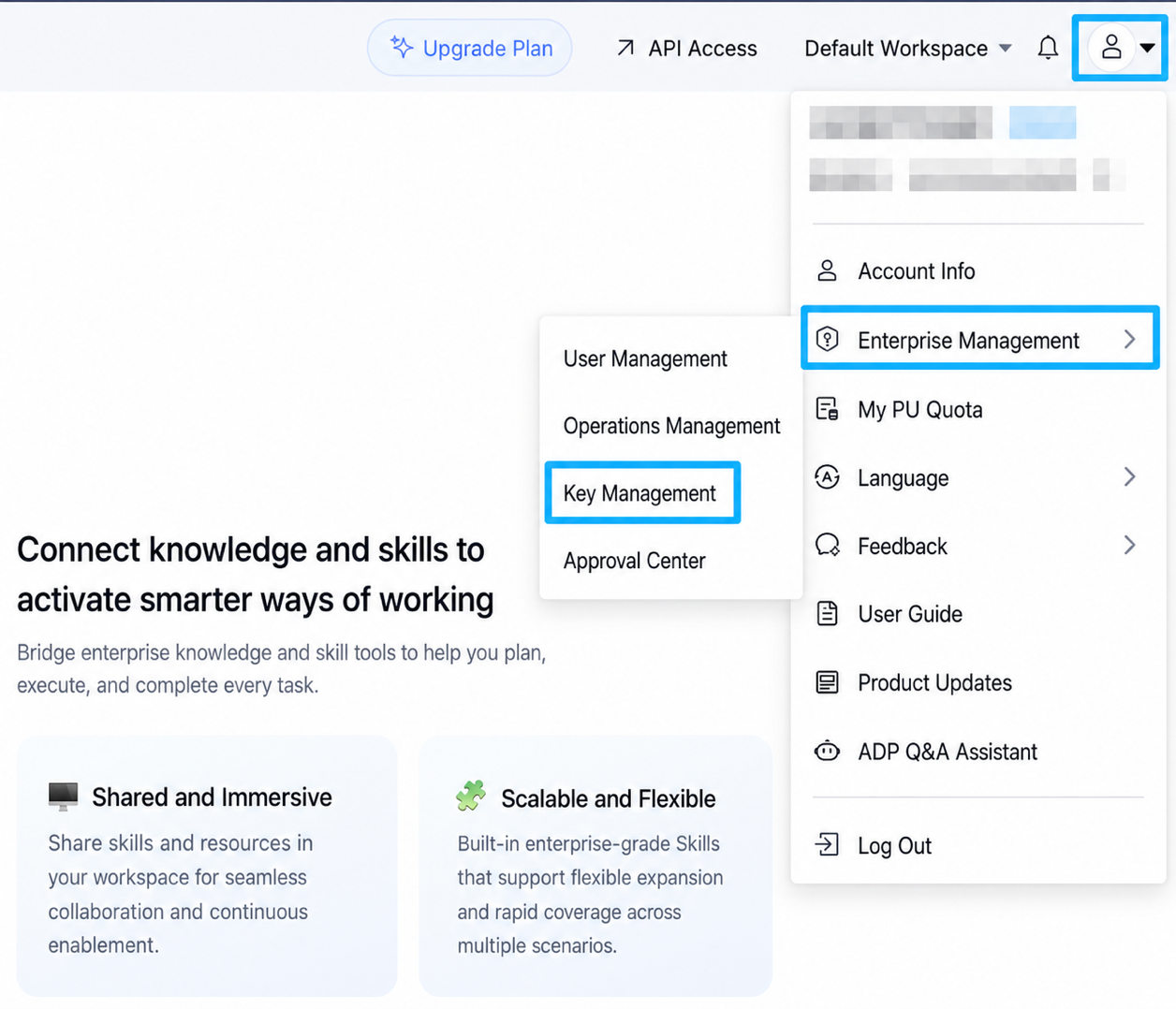 Tencent Cloud ADP API Key management dashboard